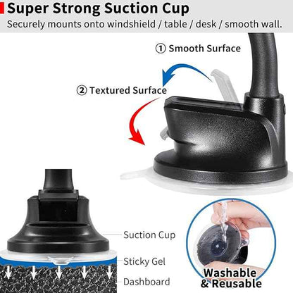 APPS2Car Upgraded Tablet Car Mount for iPad Truck Holder Long Arm Extension Strong Suction Cup Windshield Mount for 7-13 Inch Tablet iPad Pro Air Mini