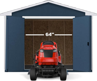 Handy Home Products Charleston Value Gable 10x8 Do-It-Yourself Wooden Storage Shed with Floor, 2x3 framing