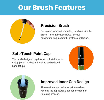 TouchUpDirect 218 Attitude/Midnight Black Metallic Compatible with Toyota Exact Match Scratch Repair Touch Up Paint - Brush Kit