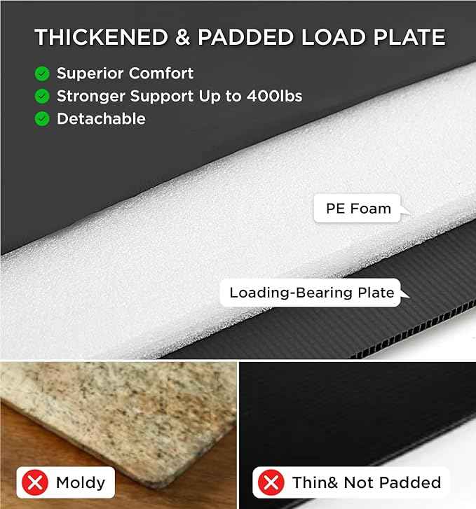 MADE 4 PETS Dog Car Seat Cover for Back Seat - Back Seat Extender for Dogs, Holds 400lbs, Waterproof & Non-Slip Dog Hammock for Car, 8-Layer Hard Bottom with PE Foam, Easy to Install & Clean