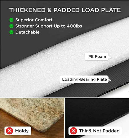 MADE 4 PETS Dog Car Seat Cover for Back Seat - Back Seat Extender for Dogs, Holds 400lbs, Waterproof & Non-Slip Dog Hammock for Car, 8-Layer Hard Bottom with PE Foam, Easy to Install & Clean