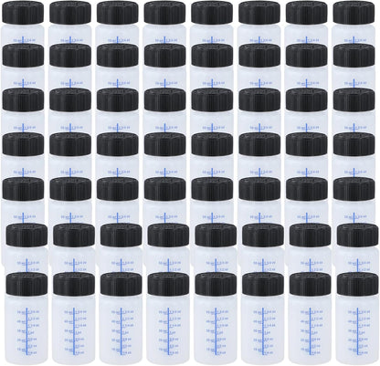 60 Pcs 2 Oz Touch Up Paint Container - Empty Paint Touch Up Bottles with Brush, Safe Lids, and Mixing Balls for Fixing Car Scratches