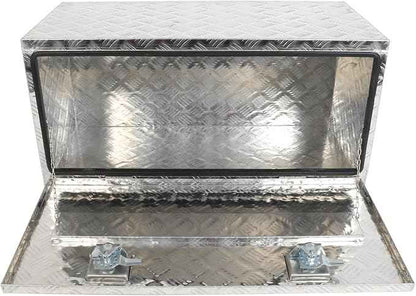 SCITOO 36 Inch Heavy Duty Truck Bed Tool Box,Aluminum Crossover Storage for Most Full Size Pickups,Lockable Weatherproof Diamond Plate Chest,Fits 36" Truck Beds,Easy Access to Load and Unload