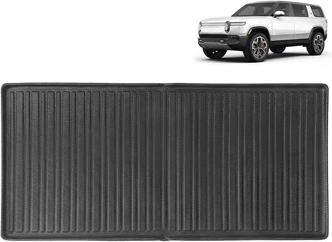 BestEvMod for Rivian R1S All Weather Trunk Mat Protection Accessories, 3D Cargo Liner TPE Material Compatible with Rivian R1S 2022-2025 2026 Interior Accessories