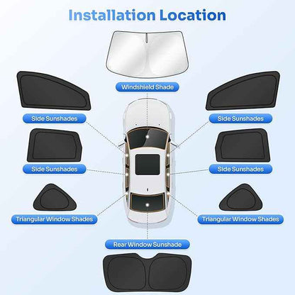Window Shades for Honda CRV 2012-2016 CR-V Accessories Windshield Sun Shade Side Rear Window Cover Sunshade Sun Visor Shield Privacy Protection for Camping Keep Vehicle Cool Black 8PCS