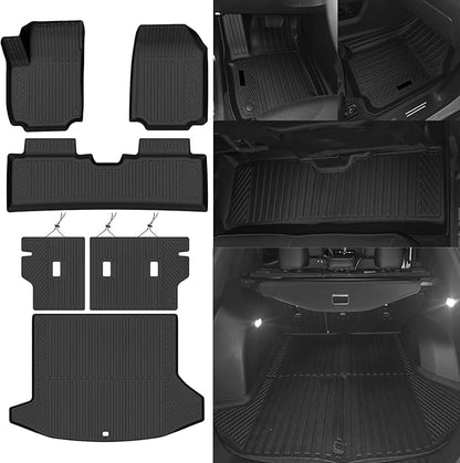 Custom Fit Floor Mats for 2025 2026 Chevy/Chevrolet Equinox/GMC Terrain, All Weather TPE Floor Liners with Trunk Mat & Backrest Protectors, Odorless Full Set Interior Accessories