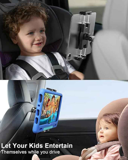 woleyi for Tesla Model Y Model 3 Model S Model X Tablet Headrest Holder - 2025 Tesla Back Seat Tablet Mount for iPad Pro 12.9, Air, Mini, iPhone, Galaxy Tabs, Z Fold, Fire HD, Switch, 4.7-13" Devices