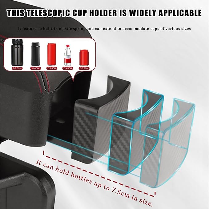 Car Armrest Storage Box Organizer for Tesla Model 3 Model X Model Y Model S, Forearm Wrist Support Adjustable Center Console Armrest Pad Car Seat Gap Filler Organizer