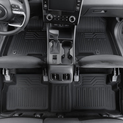 Floor Mats Set for 2022-2025 Hyundai Tucson Gas, Full Coverage All Weather Floor Mats Cargo Mat with Backrest Protectors & Door Sill Guards for Tucson Accessories(Not fit Hybrid)