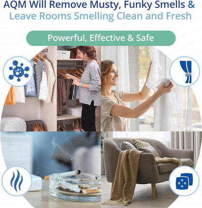 AQM by OdorXit, Air Quality Manager Chlorine Dioxide Odor Removal Packet, Dog Odor Eliminators for Home, Wet Dog Smell & Car Deodorizer, Strong Smell Neutralizer, 10g