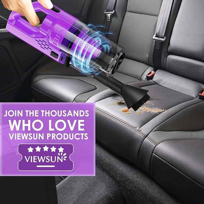 Viewsun 17PCS Car Cleaning Kit, Purple Car Interior Detailing Kit with High Power Handheld Vacuum, Detailing Brush Set, Windshield Cleaner, Cleaning Gel, Complete Auto Accessories for Women Gift