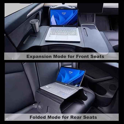 Foldable Car Tray for Tesla Model Y Model 3 S X Y Juniper, Upgraded Car Desk for Dining, in-Car Work, Travel and Outdoor