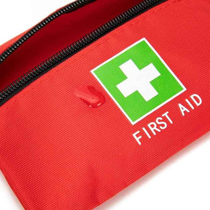 Red Emergency Bag - First Aid Travel Rescue Pouch for Car, Home, Office, Kitchen, Outdoors - Green Print (8.3x5.5, 4pcs)