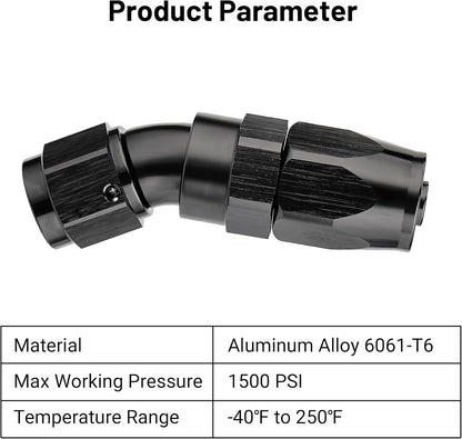EVIL ENERGY 6AN 30 Degree One Piece Full Flow Hose End Fitting Swivel For CPE Braided Hose