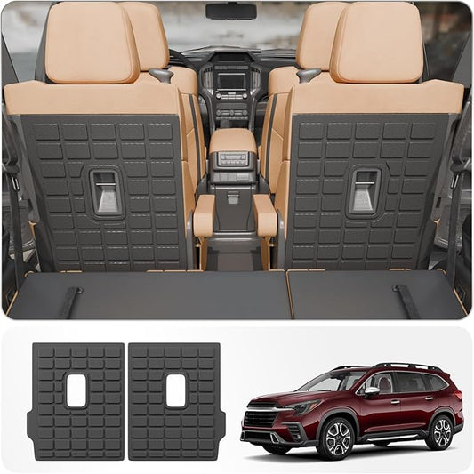 Kick Mats Protector Compatible with 2019-2025 2026 Subaru Ascent Back Seat Cover Protector TPE All Weather Backrest Mats 2024 Ascent Accessories (Fit 7 Seats, 2nd Row Backrest Mats)