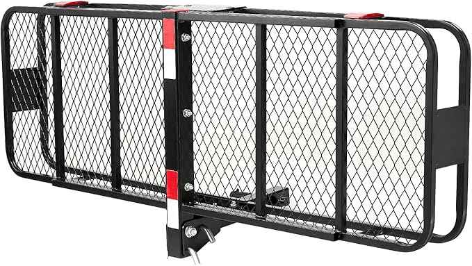 VEVOR 60"x20"x6", Hitch Cargo Carrier, 500 lbs Capacity Hitch Cargo Carrier with Cargo Net & Waterproof Cargo Bag, Folding Hitch Mount Cargo Carrier with Hitch Lock for 2" Receiver, Fit for SUVs