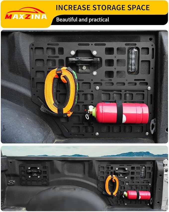 Side Bed Panel Compatible with 2015-2026 Ford F150 Side Molle Panel 5.5FT 6.5FT Truck Bed Panel Rear Cargo Storage Shelf for 2025 Ford F-150 Accessories (Side Bed Panel)