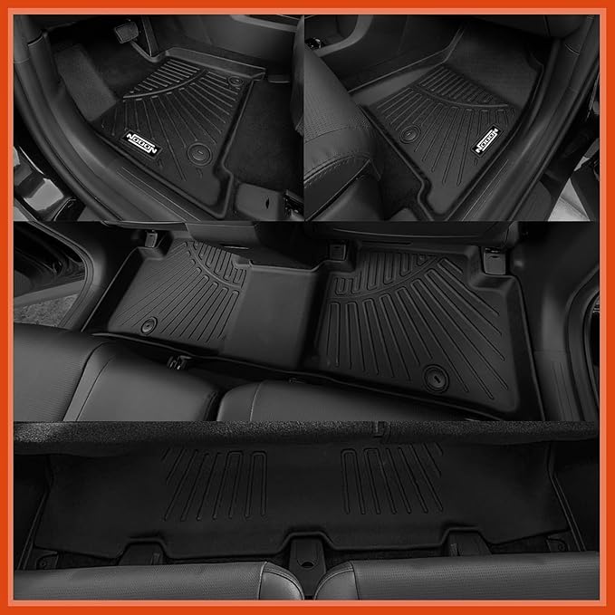 Custom Fit Floor Mats for Volkswagen VW Tiguan 2018-2024, All Weather TPE Floor Liners with Trunk Mat, Odorless Full Set Interior Accessories