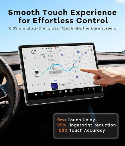 PandaShield Screen Protector for Tesla Model 3 Highland (2026-2024) & Model Y Juniper (2025) 15.4-Inch, HD Tempered Glass with Alignment Kit, 9H Anti-Scratch, Anti-Fingerprint