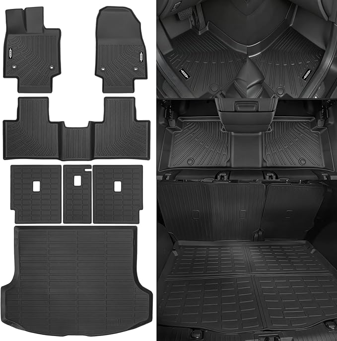 Custom Fit Floor Mats for Lexus RX350/RX350H/RX500h(NOT for RX450h+ PHEV) 2023-2026, All Weather TPE Floor Liners with Trunk Mat & Backrest Protectors, Odorless Full Set Interior Accessories