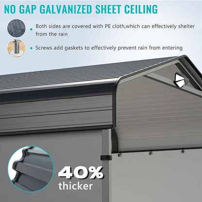 Metal Carport,Carport 10x15 Heavy Duty,Car Tent Garage with Galvanized Metal Roof,Car Port Kits for Snow,Outdoor Car Shelter