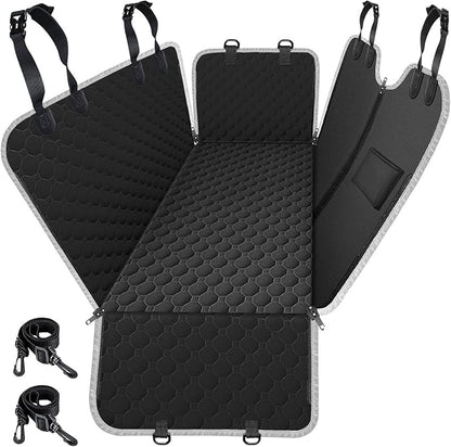 Mancro Dog Car Seat Cover for Back Seat, 2026 Upgraded 600D Heavy Duty Waterproof & Scratch-Resistant Dog Hammock for Car, Back Seat Pet Cover for Dogs with Sedan, Trucks and SUVs, Standard, Black