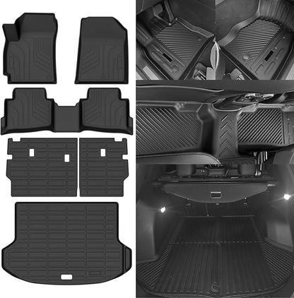 Custom Fit Floor Mats for Kia Seltos 2024 2025 2026, All Weather TPE Floor Liner & Trunk Mat & Backrest Protectors, Odorless Full Set Interior Accessories