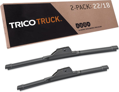TRICO Solutions™ Truck 22 Inch & 18 Inch Pack of 2 High Performance Automotive Replacement Windshield Wiper Blade for 2015-2018 Colorado and 2015-2018 GMC Canyon (58-22185)