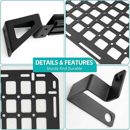Front Truck Bed Molle Panel Rack System Compatible with 2015-2025 Ford F150 / Raptor Accessories 5.5FT Cargo Storage Organizer Tools Rack Fit for 2015-2025 F-150 Accessories (Not for 6.5FT)