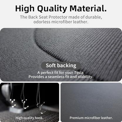 2Pcs for Tesla Model 3/Y Juniper/Highland Leather Seat Back Kick Protectors Accessories 2025 2026,Kids Kick Mats Seat Cover Waterproof Pet Protect Covers