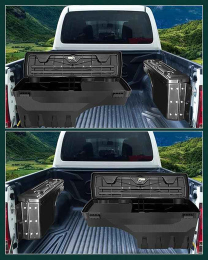 SCITOO Truck Bed Tool Box for Nissan Frontier 2004-2020 Left & Right Side,Multi-Compartment Dividers Organized Storage,Heavy Duty & No-Drill Installation