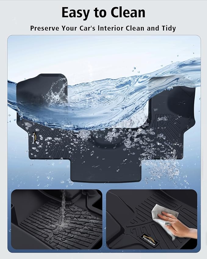 Floor Mats Custom for Chevy Express & GMC Savana 2015-2023 All Weather TPE Rubber Protection 1st Row Anti-Slip Automotive Floor Liners for Chevrolet Express 1500/2500/3500 Van Accessories- 1 PCS