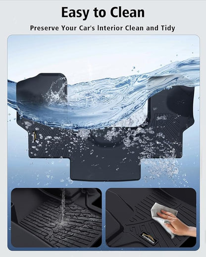 Floor Mats Custom for Chevy Express & GMC Savana 2015-2023 All Weather TPE Rubber Protection 1st Row Anti-Slip Automotive Floor Liners for Chevrolet Express 1500/2500/3500 Van Accessories- 1 PCS