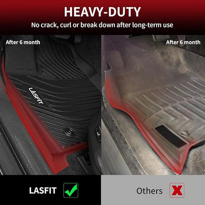 LASFIT 3D Precision-Trimmed Floor Mats for 2026-2020 Toyota Corolla Sedan, Custom Fit TPE All Weather Floor Liners, Full Coverage Car Floor Liners, 1st & 2nd Rows, Black