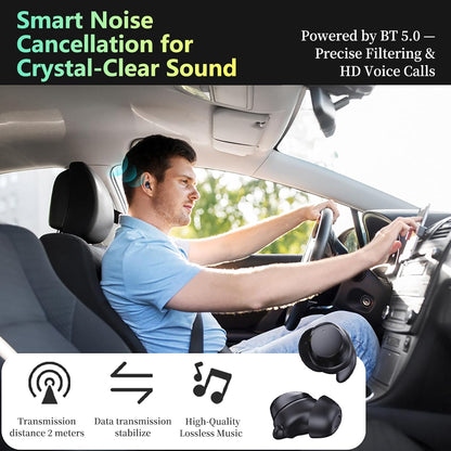 MLVOC 120W Fast Charging Car Charger with Earbuds, Retractable 4-in-1 USB-C & Lightning for iPhone & Android (Black)