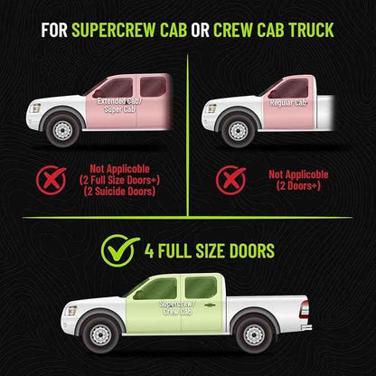 POPSTORE Underseat Storage Box Upgraded Rear Under Seat Organizer Cargo Box Compatible with 2015-2026 Ford F150 SuperCrew & Crew Cab, 2017-2026 Ford F250 F350 F450 F550 Super Duty