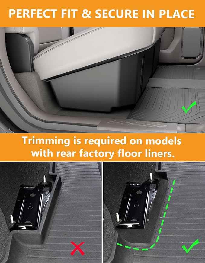 KINGGERI Under Seat Storage Boxes (Compatible with 2019-2026 Chevy Chevrolet Silverado 1500/GMC Sierra 1500, 2020-2026 Silverado/Sierra 2500HD/3500HD)