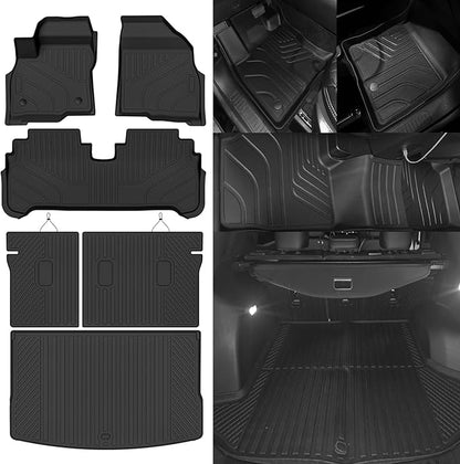 Custom Fit Floor Mats for Chevrolet Bolt EUV 2022-2024(Not for EV), All Weather TPE Floor Liners with Trunk Mat & Backrest Protectors, Odorless Full Set Interior Accessories