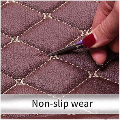 Custom Automotive Floor Mats Anbuwei Car Floor Mats Leather Anti-Slip Full Coverage Protection for 96% 2000-2026 SUV Sedan Vehicles (Red,2 Seats in Front Row)