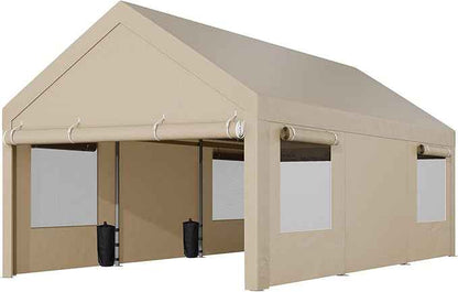 Shintenchi Portable Garage Canopy,10x20 FT Heavy-Duty Design Carport,Carport Canopy