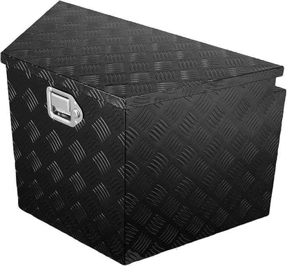 VEVOR Trailer Tongue Box, Heavy Duty Trailer Tongue Tool Box Storage Organizer with Lock & Keys, Utility Tool Chest for Pickup Truck Bed, RV, SUV, Off-Road Vehicle, Aluminum, 29" x 16.2" x 18", Black