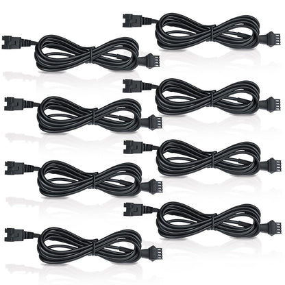 8 Pcs 4 Pin RGB Extension Cable RGB Wire for Motorcycle LED Light Underglow Kit, Compatible with ATV Car Trucks Rock Lights & Neon Strips (60 Inch)