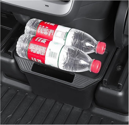 NanDeZ Compatible For Tesla Model Y 3 2022 2023 TPE Rear Center Console Storage Box Car Console Organzier Tray Case Trash Can Car Accessories, Black