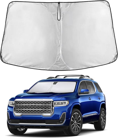 EcoNour Windshield Sun Shade Compatible for GMC Acadia 2017–2023 | SUV Front Window Sunshade | Foldable Sun Visor Protector | Blocks UV Rays & Reduces Heat