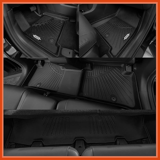 Custom Fit Floor Mats for Ford Explorer (6 Seats) 2020-2025 2026, All Weather TPE Floor Liners with Trunk Mat & Backrest Protectors, Odorless Full Set Interior Accessories