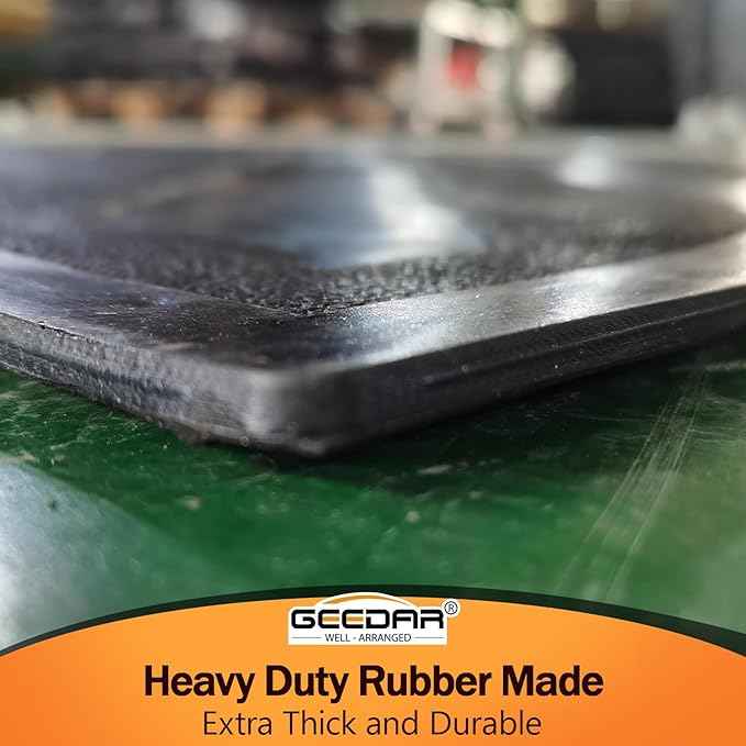 GEEDAR Heavy Duty Rubber Truck Bed Mat for 2005-2023 Toyota Tacoma 6ft Long Bed, Tacoma Accessories, Toyota Tacoma Truck Bed Mat Liner, Black