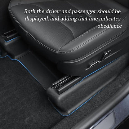 Front Seat Guide Rail Protector Under Seat Floor Mats for Tesla Model Y Juniper, 9PCS TPE Track Rail Trim Cover Underlay Protector Guards for Model Y Juniper Interior Accessories 2026