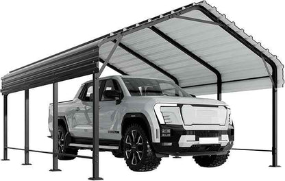 Shintenchi 12x15 FT Metal Carport, Heavy Duty Carport Canopy with Enhanced Base and Frame,Outdoor Galvanized Garage Car Port for Cars, Boats,Tractors and Party