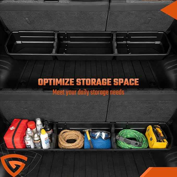GEARLAST Underseat Storage, Real Under Seat Organizer Compatible with Ram 1500 Crew Cab 2019-2025 Real Under Seat Organizer