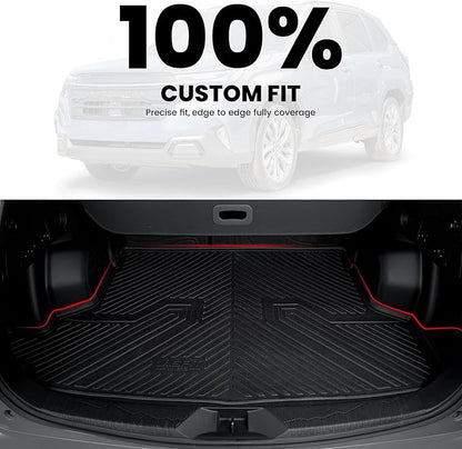 LASFIT Cargo Mat & Backrest Mat for Subaru Forester 2025-2026 (Not Fit Hybrid & Wilderness), All Weather TPE Custom Fit Easy Clean Trunk Mat for Forester 2025 2026 Car Cagro Liners,Black